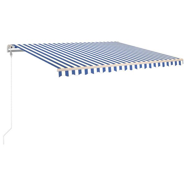 vidaXL Automatic Retractable Awning 157.5"x118.1" Blue and White