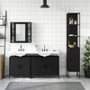 vidaXL Bathroom Cabinet Set Black