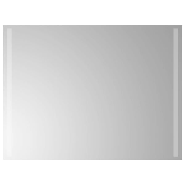vidaXL LED Bathroom Mirror Transparent Glass 24 x 31.5 in