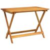 vidaXL Garden Table Brown Solid Acacia wood Medium Foldable