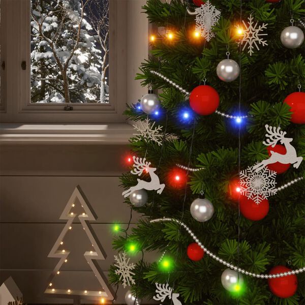 vidaXL Solar Fairy Light Set of 2 Colorful Plastic Solar Fairy Light