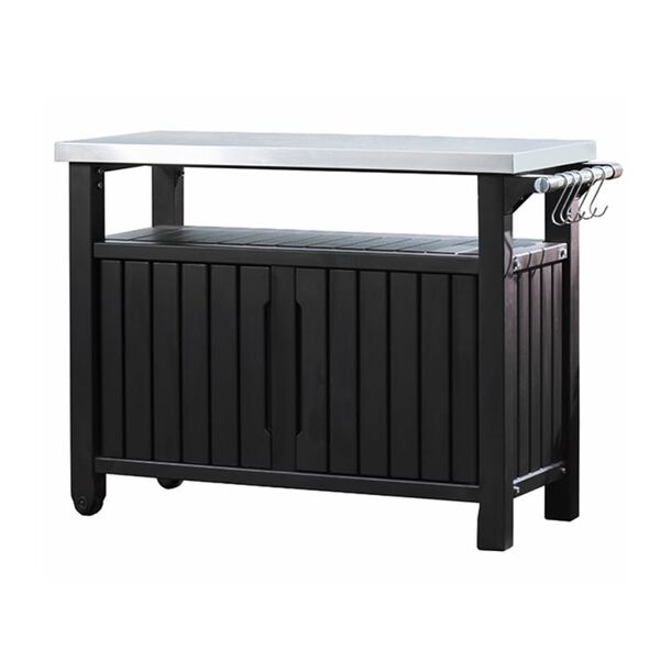 Keter Outdoor Table Graphite Plastic (PP), Stainless Steel XL Durable