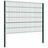 vidaXL Fence Panel with Posts Iron 545.3"x47.2" Green