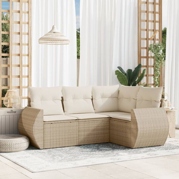 vidaXL Garden Sofa Set Beige