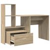 vidaXL Desk Sonoma Oak 51.77 x 19.69 x 41.93 in Engineered Wood