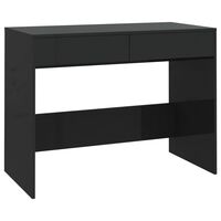 vidaXL Desk Black 39.8"x19.7"x30.1" Engineered Wood