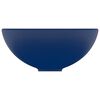 vidaXL Luxury Bathroom Basin Round Matt Dark Blue 12.8x5.5" Ceramic