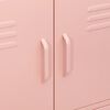 vidaXL Storage Cabinet Pink Steel 31.5 x 13.8 x 40.0 in Storage Cabinet