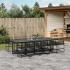 vidaXL Garden Dining Set Black