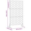 vidaXL Privacy Screen White 39.37 x 19.69 x 70.87 in Steel