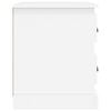 vidaXL Bedside Cabinet White Engineered wood Small Bedside Cabinet