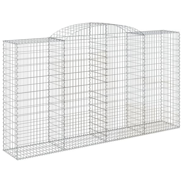 vidaXL Arched Gabion Baskets 25 pcs 118.1x19.7x160/180" Galvanised Iron