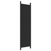 vidaXL 5-Panel Room Divider Black 98.4"x78.7" Fabric