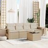 vidaXL Garden Sofa Set Beige