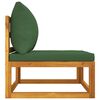 vidaXL Middle Sofa Green Solid Acacia wood Standard Modular