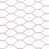 vidaXL Chicken Wire Fence Steel with PVC Coating 82‘x4.9‘ Red