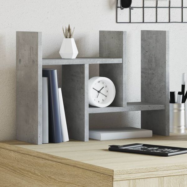 vidaXL Desk Organiser Concrete Grey 13.6x6.1x14.0" Engineered wood