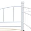 vidaXL Day Bed White Steel frame, Plywood slats