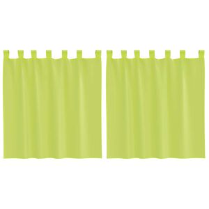 vidaXL Voile Curtains with Tab Top 2 pcs Apple Green