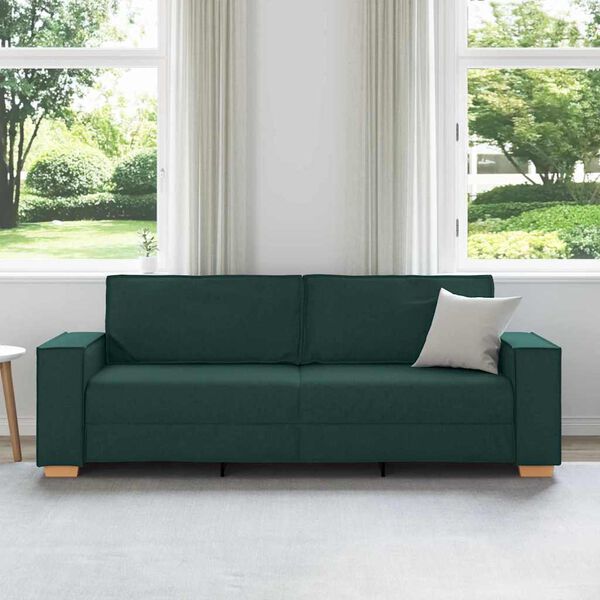 vidaXL Sofa Dark Green 86.61 x 30.71 x 33.07 in Fabric