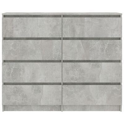 vidaXL Drawer Sideboard Concrete Gray 47.2"x13.8"x39" Engineered Wood