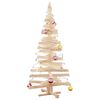 vidaXL Christmas Trees with Stand Natural 59.1" Solid pine wood