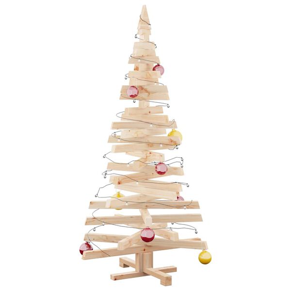 vidaXL Christmas Trees with Stand Natural 59.1" Solid pine wood