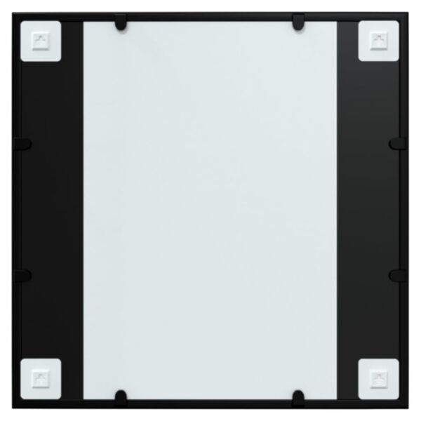 vidaXL Mirror Black Metal, Glass 23.6x23.6 in Wall mount Mirror