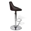 vidaXL Bar Stool Set of 2 Brown Faux Leather, Iron Adjustable