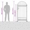 vidaXL Fence Gate Gray 102 x 200 cm Steel
