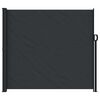 vidaXL Retractable Side Awning Black 100% polyester with PU coating