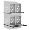 vidaXL Chicken Nesting Box Galvanized Silver