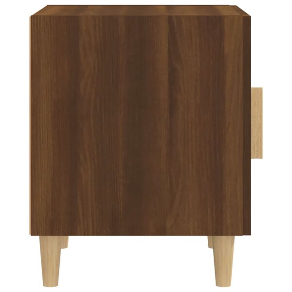 vidaXL Bedside Cabinet Brown oak Engineered wood Compact Bedside Cabinet