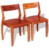 vidaXL Dining Chairs 2 pcs Solid Acacia Wood Acacia