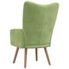 vidaXL Relaxing Chair Light Green Velvet