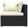 vidaXL Garden Lounge Set Black and Cream