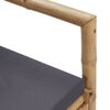 vidaXL Garden Bench Dark grey, Natural bamboo