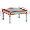 vidaXL Coffee Table Blue Hand Painted Solid Wood Mango