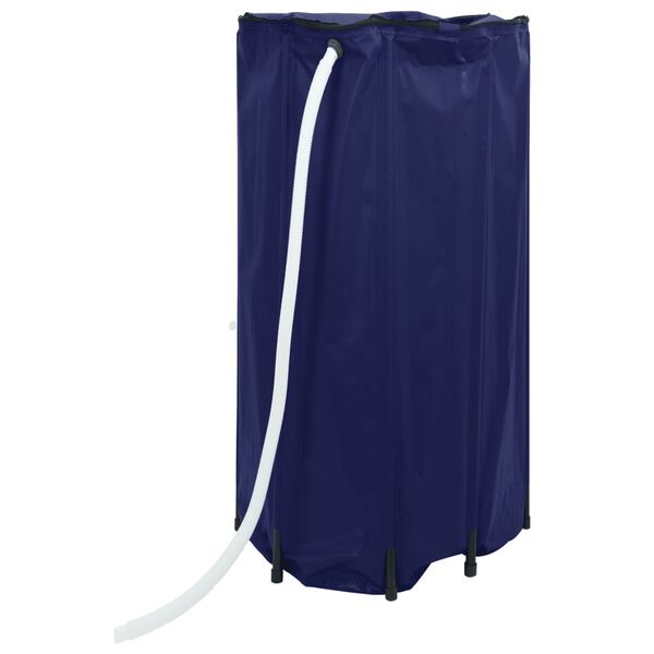 vidaXL Water Tank Blue PVC Large Foldable Water Tank Cylindrical
