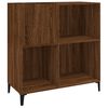 vidaXL Record Cabinet Brown Oak Engineered Wood Medium Record Cabinet