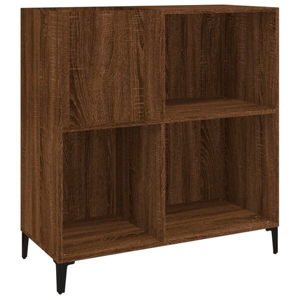 vidaXL Record Cabinet Brown Oak Engineered Wood Medium Record Cabinet