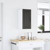 vidaXL Kitchen Wall Cabinet Black Engineered Wood Doors
