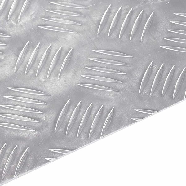 vidaXL Stair Tread Square 4 pcs Silver 15.75 x 15.75 in Aluminium