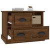 vidaXL Bedside Cabinet Brown Oak Engineered Wood 23.6 x 15.4 x 17.7 in