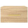 vidaXL Wall-mounted Bedside Cabinet Set of 2 Sonoma oak Engineered wood