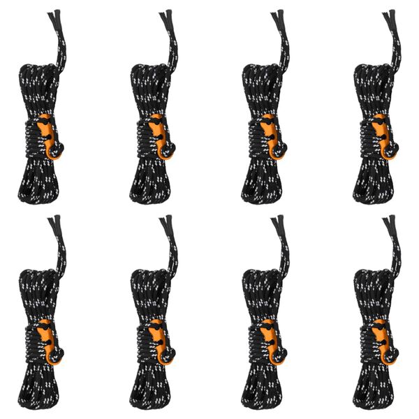 vidaXL Tent Guy Ropes with Spanners Reflective 8 pcs 13.1 ' 0.16 "