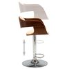 vidaXL Bar Chair Set of 2 Cream and brown