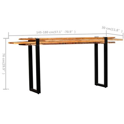 vidaXL Console Table Solid Reclaimed Wood Adjustable