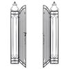 vidaXL Garden Gate Black Wrought Iron Large Durable Garden Gate