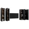 vidaXL TV Cabinet Set of 4 Black Engineered wood Medium TV Cabinet